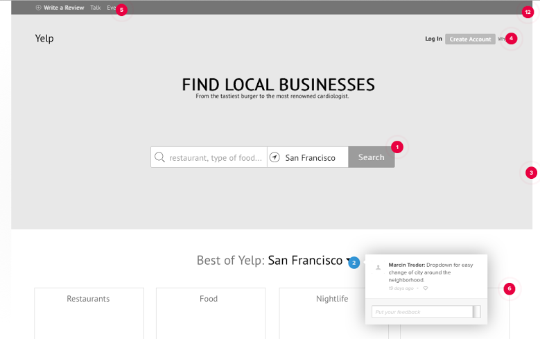 Low Fidelity prototype using UXPin