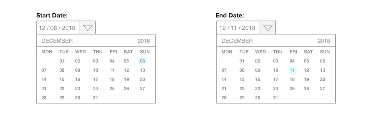 Datepicker template UXPin - UXPin for UX Designers