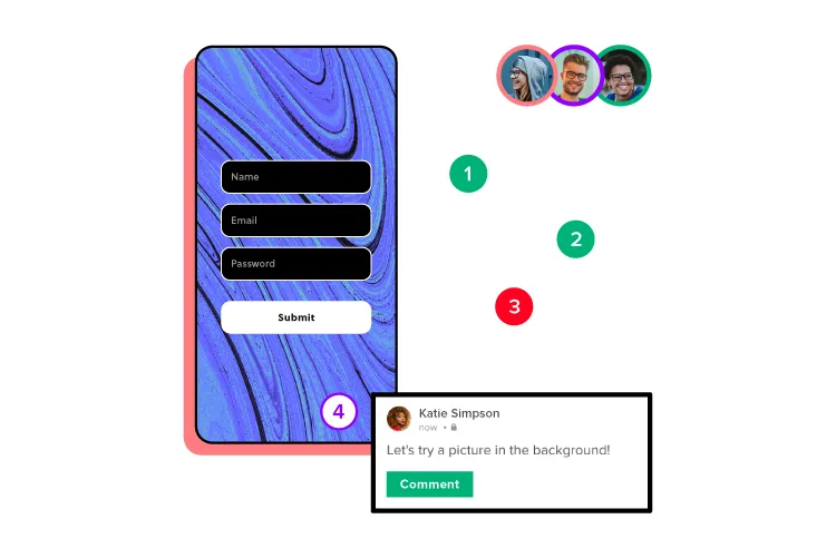 uxpin collaboration comment mobile design