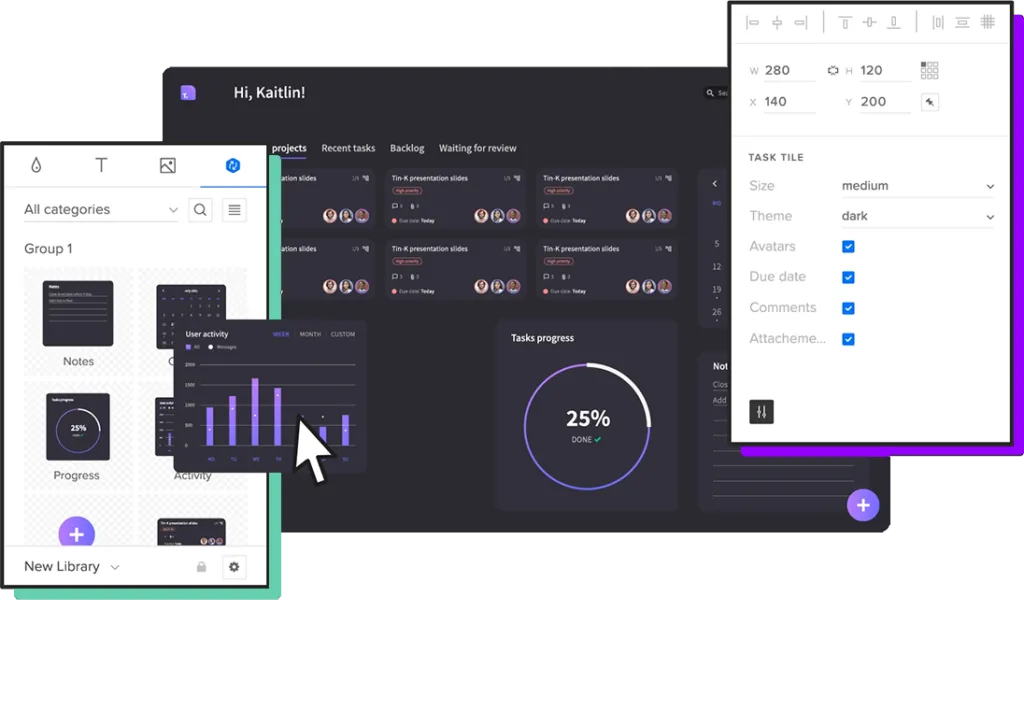 ダッシュボード　UXPin Merge