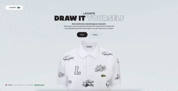 lacoste bold text example